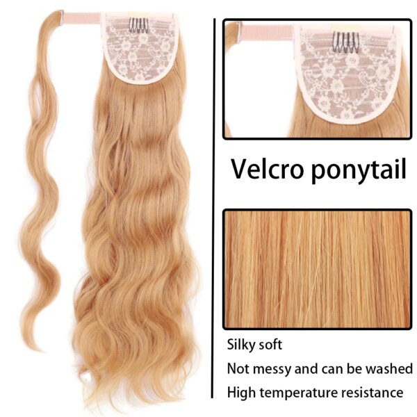 extension cheveux synthétiques à Clip pour femmes