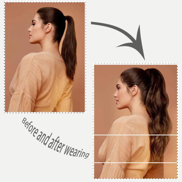 extension cheveux synthétiques à Clip pour femmes
