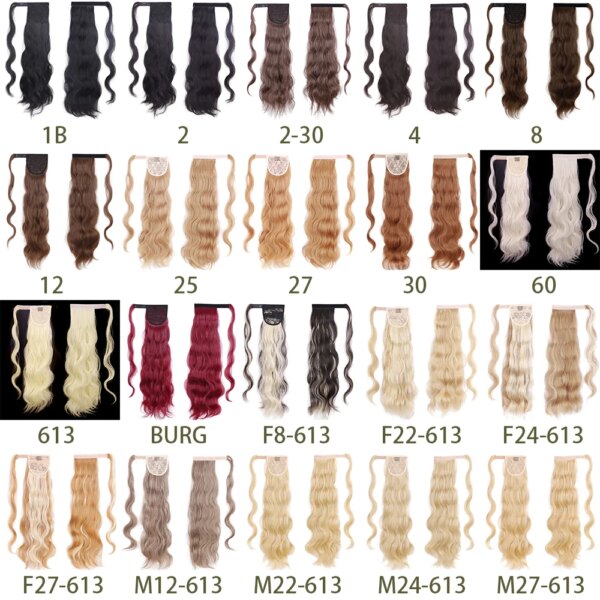 extension cheveux synthétiques à Clip pour femmes