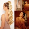 extension cheveux synthétiques à Clip pour femmes