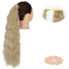 extension cheveux longue et bouclée, queue de cheval naturelle