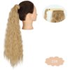 extension cheveux longue et bouclée, queue de cheval naturelle