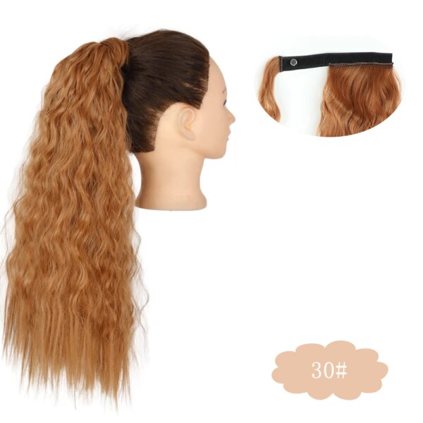 extension cheveux longue et bouclée, queue de cheval naturelle