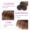 meche cheveux malaisiennes naturelles Remy lisses brun ombré