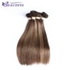 meche cheveux malaisiennes naturelles Remy lisses brun ombré