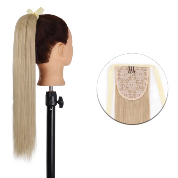 extension cheveux synthétiques en queue de cheval ondulée