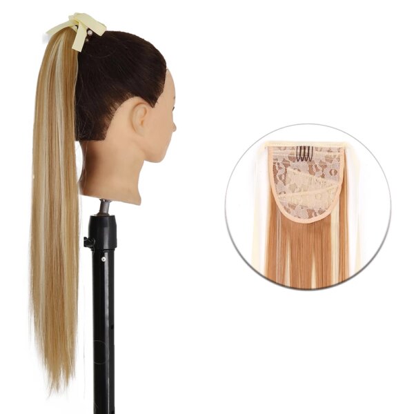 extension cheveux synthétiques en queue de cheval ondulée