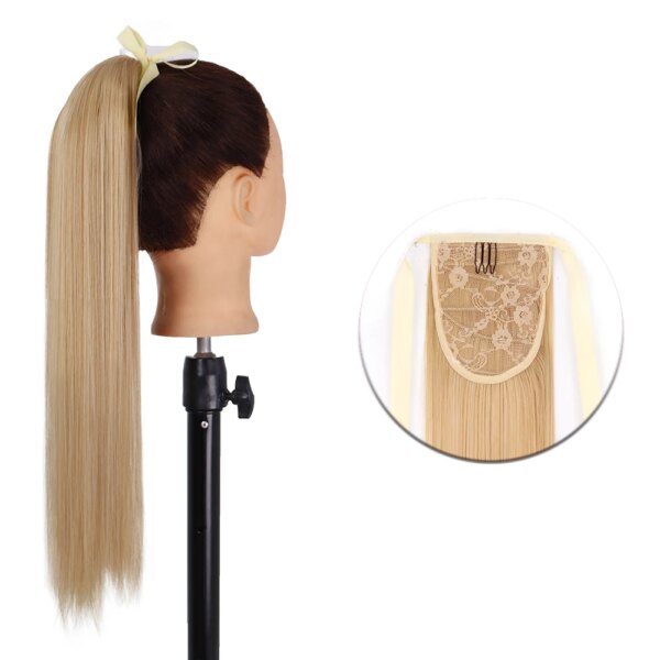 extension cheveux synthétiques en queue de cheval ondulée