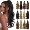 extension cheveux capillaire synthétique ondulée 22 pouces avec pince