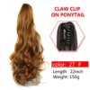extension cheveux capillaire synthétique ondulée 22 pouces avec pince
