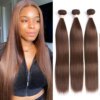 meche cheveux meche bresilienne naturelles Remy lisses brun foncé