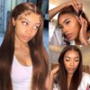 meche cheveux meche bresilienne naturelles Remy lisses brun foncé