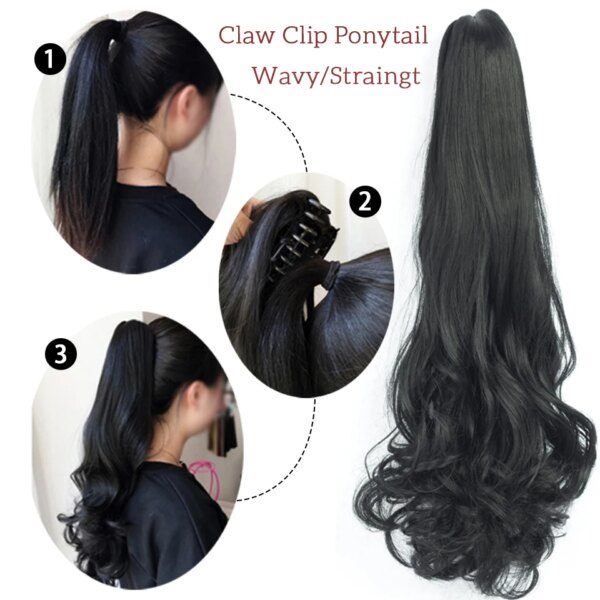 extension cheveux capillaire synthétique longue et lisse