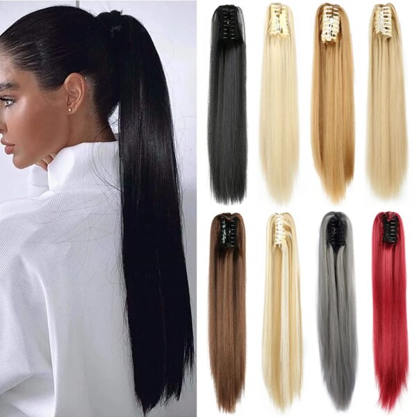 extension cheveux capillaire synthétique longue et lisse