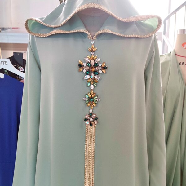 Abaya – Robe musulmane à capuche pour femme, tenue de Festival et de Festival
