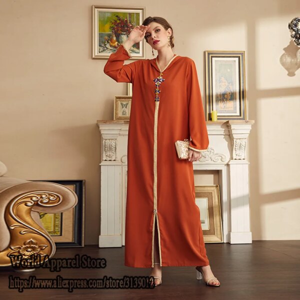 Abaya – Robe musulmane à capuche pour femme, tenue de Festival et de Festival