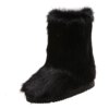 bottes femme de neige en fausse fourrure de renard pour femme