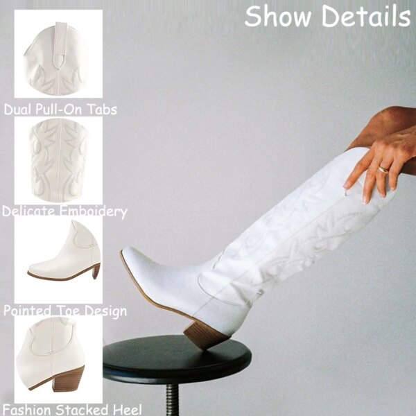 42124-f44250.jpg bottes femme de Cowboy Hautes Brodées pour Femme