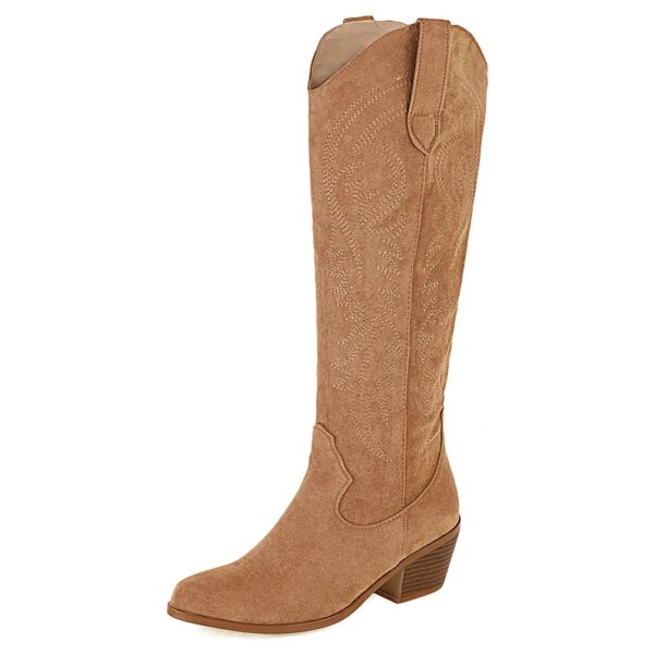bottes femme de Cowboy Hautes Brodées pour Femme