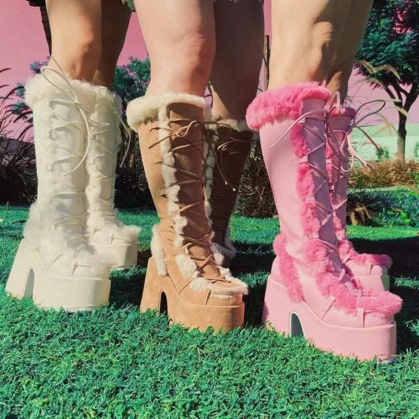 42267-e73f56.jpg bottes femme gothiques à talons bloc épais pour femmes, chaussures de styliste en fourrure