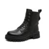 bottines femme en cuir à lacets pour femme, chaussures de Combat, à la mode