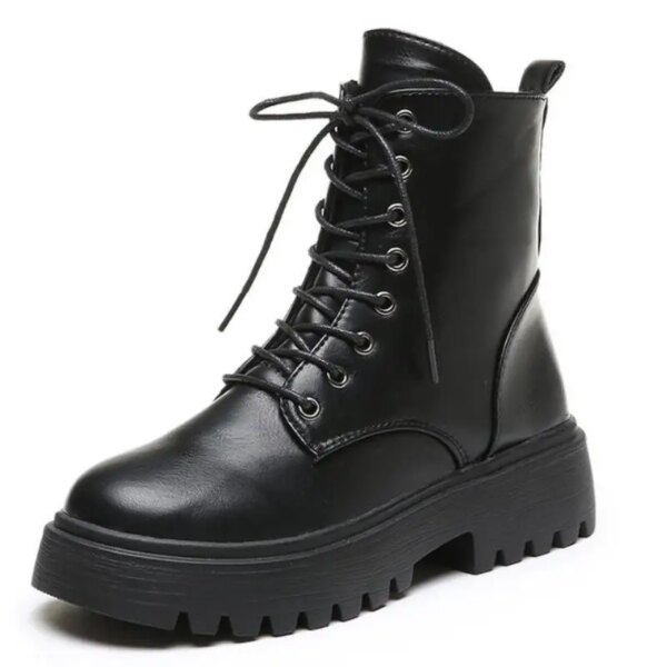 bottines femme à lacets et semelle épaisse pour femme