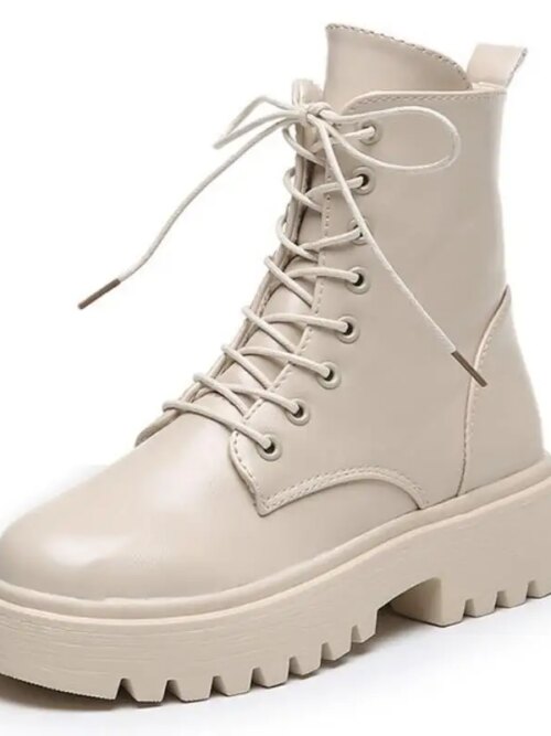bottines femme à lacets et semelle épaisse pour femme