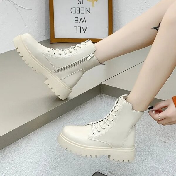 bottines femme à lacets et semelle épaisse pour femme