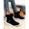 bottines femme de neige Chelsea en fourrure pour femmes, chaussures d'hiver chaudes