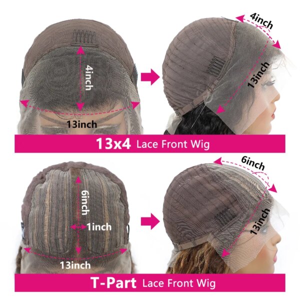 Perruque femme Body Wave Lace Frontal Wig Remy brésilienne