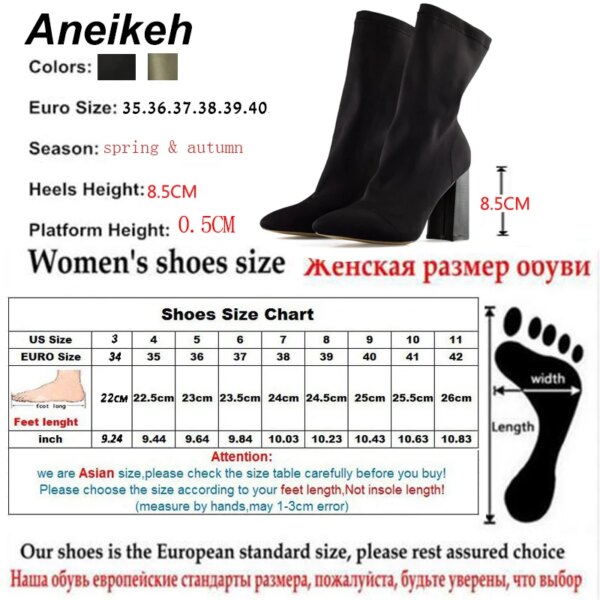 bottines femme à bout pointu pour femme, chaussures à talons hauts carrés