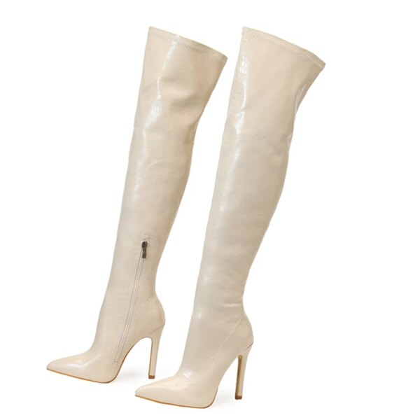 bottes femme à talons fins rayées de 11CM pour femmes