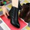 bottines femme courtes en cuir à talons épais pour femme