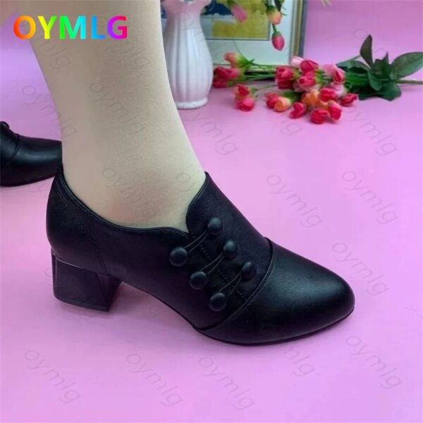 bottines femme courtes en cuir à talons épais pour femme