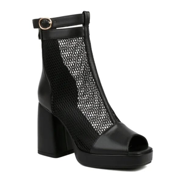 bottines femme d'été Sexy à talons hauts et carrés pour femmes