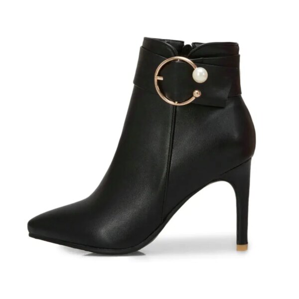 bottines femme à talons hauts et fins pour femme, bottes confortables à fermeture éclair