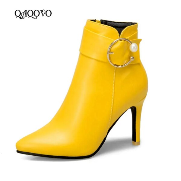 bottines femme à talons hauts et fins pour femme, bottes confortables à fermeture éclair