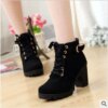 bottines femme à lacets en cuir artificiel pour femmes