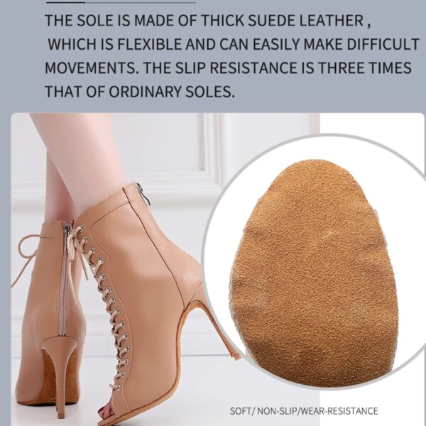 bottines femme de danse latine pour femmes, chaussures à bout ouvert
