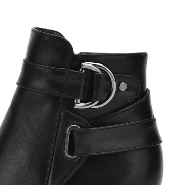 bottines femme à talons hauts carrés pour femme, chaussures à bout pointu