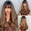 4415-ecbe35.jpg Perruque synthétique longue ondulée marron châtain, eashihair avec longue frange pour femmes