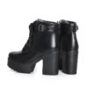 bottines femme Martin à bout rond pour femme, chaussures à talons hauts
