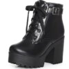 bottines femme Martin à bout rond pour femme, chaussures à talons hauts