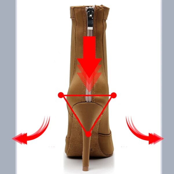 bottines femme de danse à fermeture éclair pour femmes