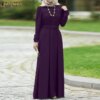 Abaya – robe longue Maxi à manches longues pour femmes, décontractée