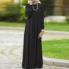 Abaya – robe longue Maxi à manches longues pour femmes, décontractée