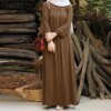 Abaya - Robe Hijab Vintage pour Femme, Abaya de Dubaï, Turquie, Couleur Unie, Vêtements Musulmans Islamiques