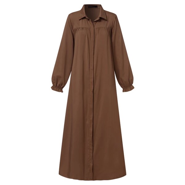 Abaya - Robe Hijab Vintage pour Femme, Abaya de Dubaï, Turquie, Couleur Unie, Vêtements Musulmans Islamiques