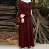 Abaya - Robe Hijab Vintage pour Femme, Abaya de Dubaï, Turquie, Couleur Unie, Vêtements Musulmans Islamiques