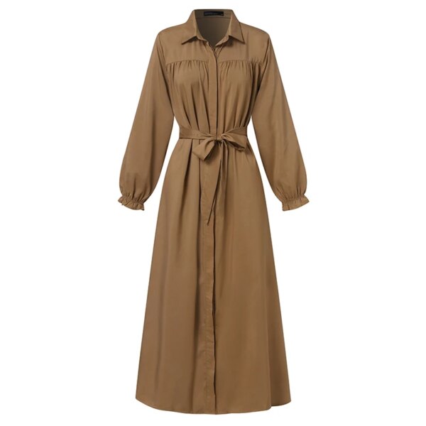 Abaya - Robe Hijab Vintage pour Femme, Abaya de Dubaï, Turquie, Couleur Unie, Vêtements Musulmans Islamiques